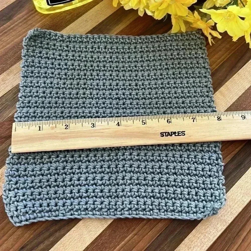 100% Cotton Handmade Washcloth, Set of 3